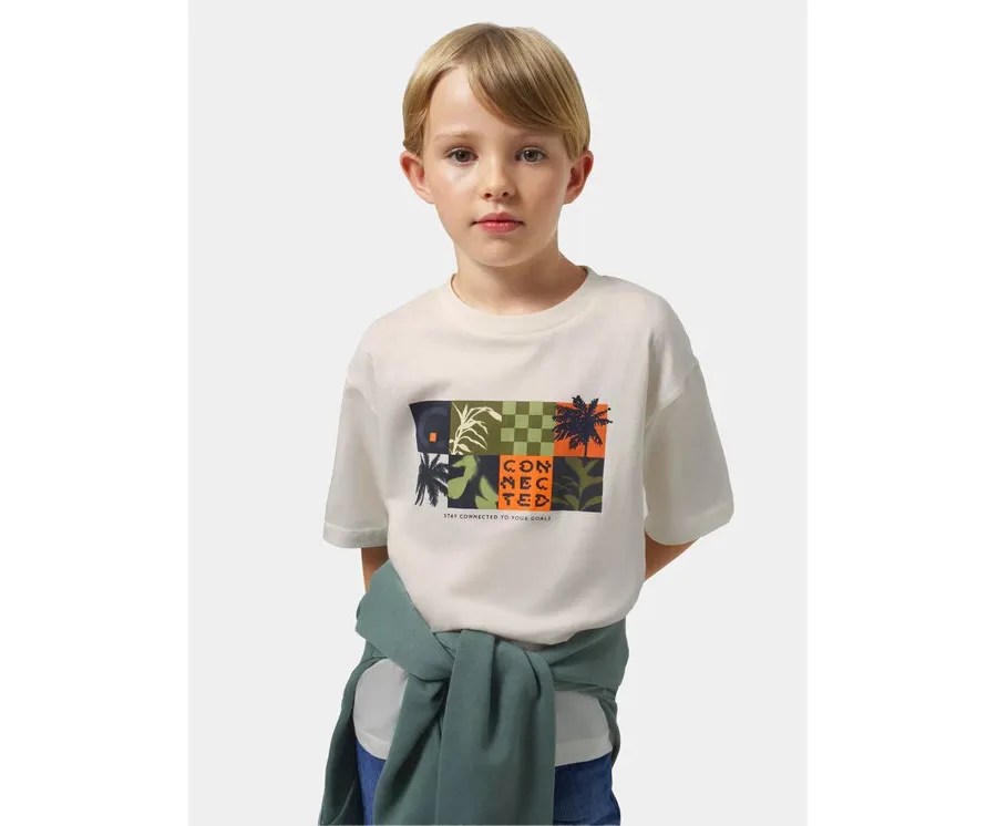 obrazek 1 Mayoral T-Shirt 6038 Biały Regular Fit