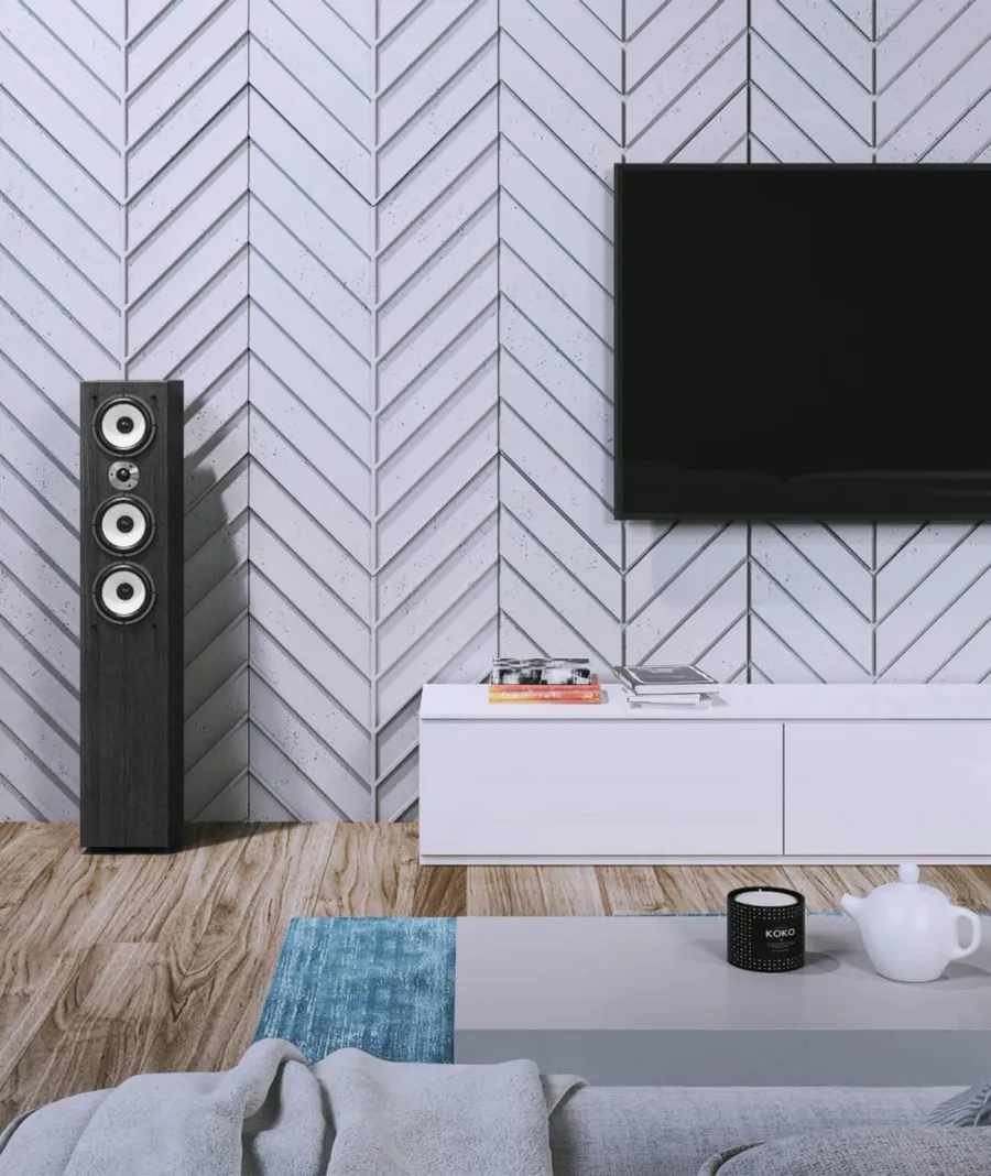 obrazek 1 118,8x60 cm VT - PB45 (BS śnieżno biały) JODEŁKA - Panel dekor 3D beton architektoniczny