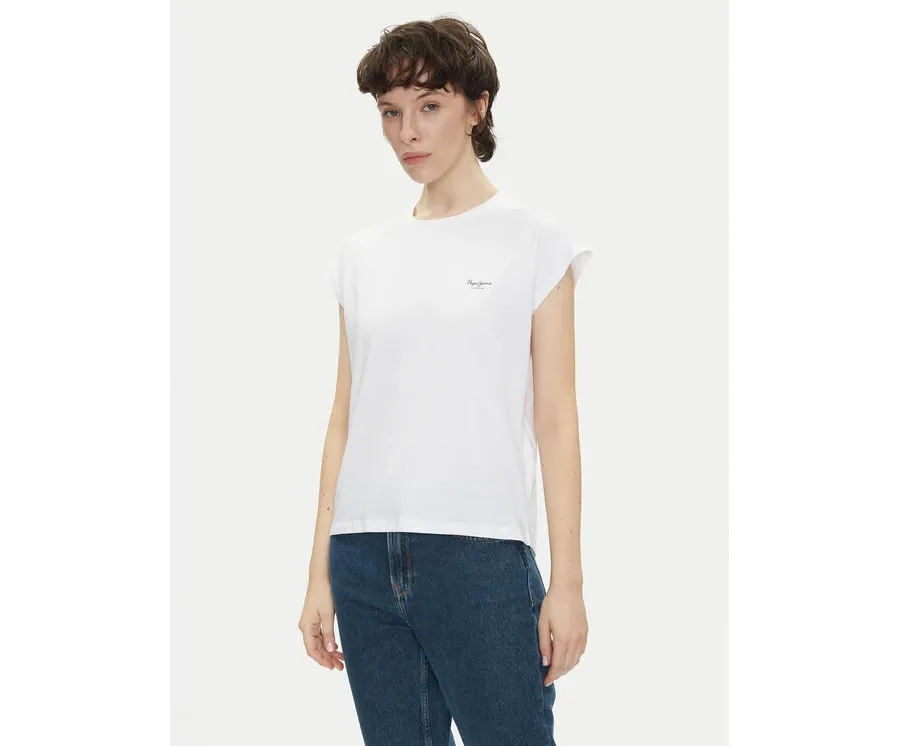 obrazek 1 Pepe Jeans T-Shirt Blooma PL506030 Biały Regular Fit