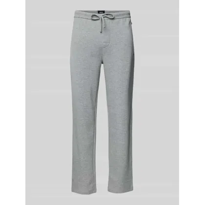 Zdjęcie Spodnie dresowe z prostą nogawką i fakturowanym wzorem