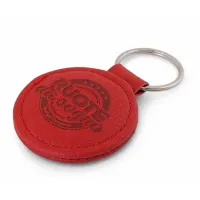 Picture A unique Italian leather keychain with the company logo