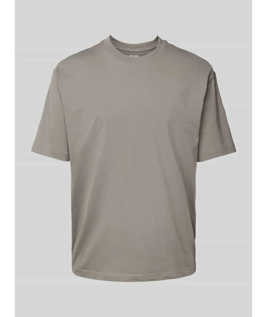 obrazek 1 T-shirt z prążkowanym okrągłym dekoltem