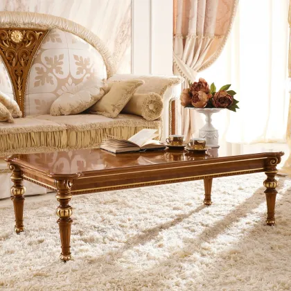 Zdjęcie Włoski prostokątny duży stolik kawowy – Ludwik XVI