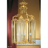 Picture Louis XV hexagonal lantern in gilded bronze
