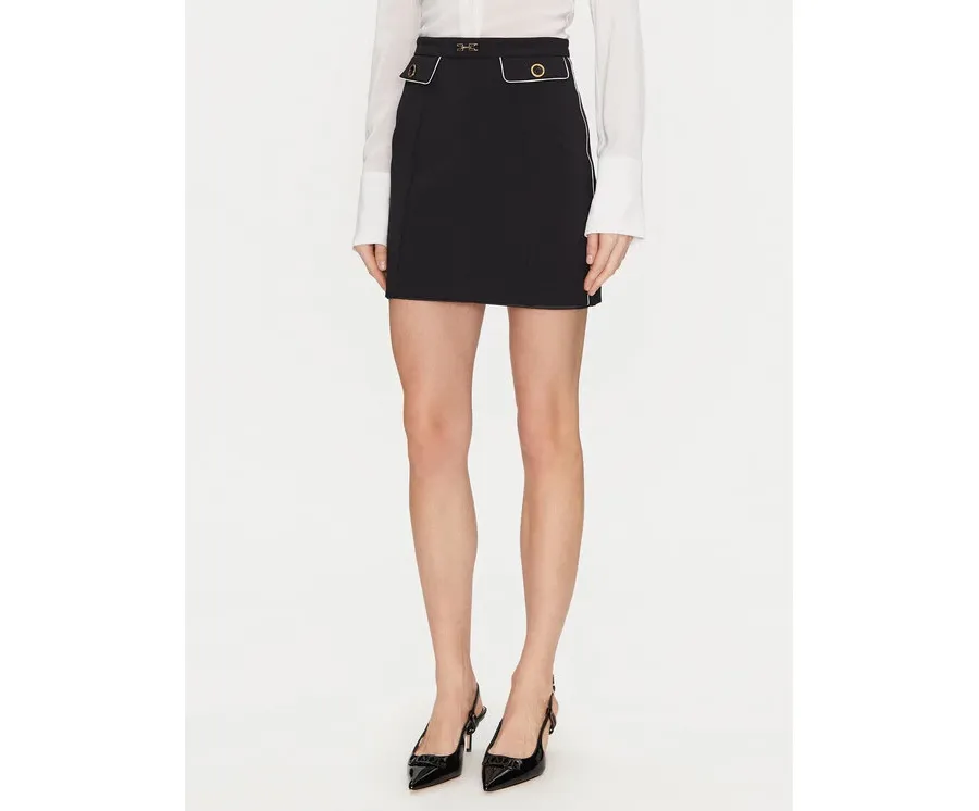 obrazek 1 Elisabetta Franchi Spódnica mini GO-T03-51E2 Czarny Regular Fit