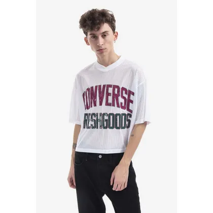 Zdjęcie Converse t-shirt x Joe FreshGood Ftb męski kolor biały z nadrukiem 10022146.A01-WHITE