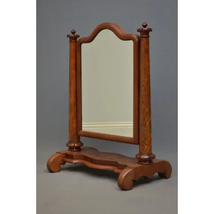 Zdjęcie Znakomite, mahoniowe lustro toaletka z płomienistym wykończeniem William IV