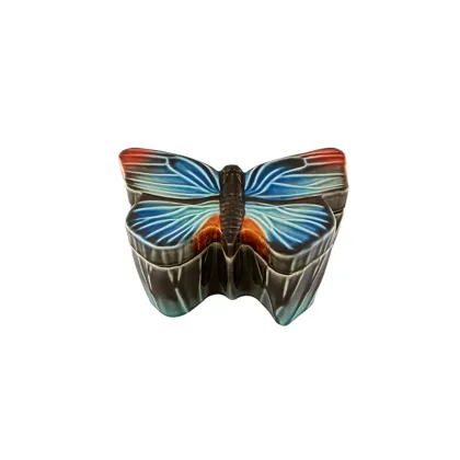 Picture A charming butterfly-shaped ceramic box - Bordallo Pinheiro