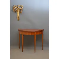 Picture A fine example of Regency, mahogany, crescent, folding card table - antique