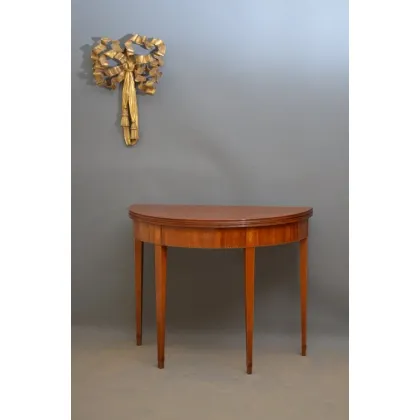 Zdjęcie Świetny przykład Regencji, mahoniu, półksiężyca, składany stolik do kart  - antk