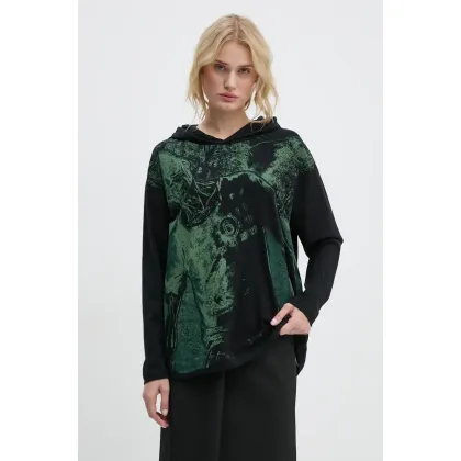 Zdjęcie MM6 Maison Margiela longsleeve bawełniany kolor czarny S62GD0190.S23588