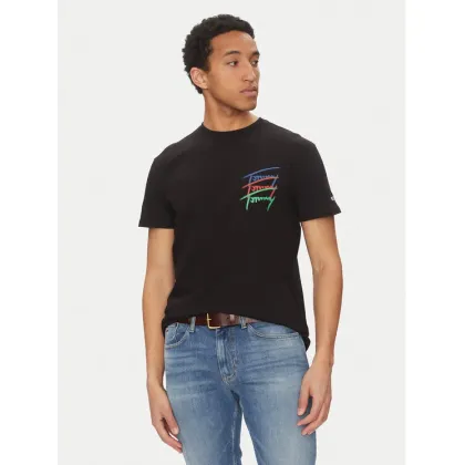 Zdjęcie Tommy Jeans T-Shirt Twisted Signature DM0DM20771 Czarny Regular Fit