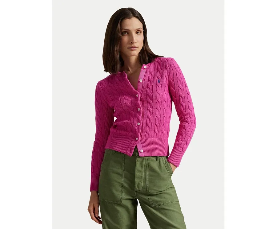 obrazek 1 Polo Ralph Lauren Kardigan 211891643019 Różowy Slim Fit