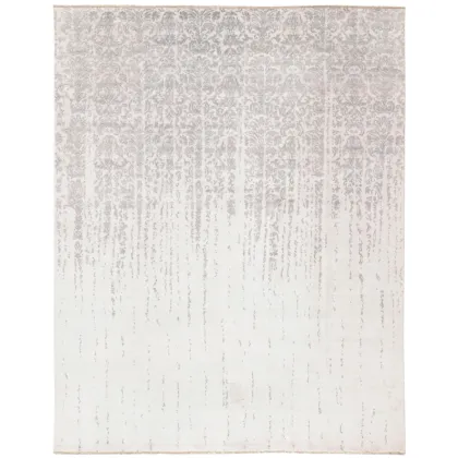 Picture Elegant white-gray exclusive 3D carpet - DAMASK 7092