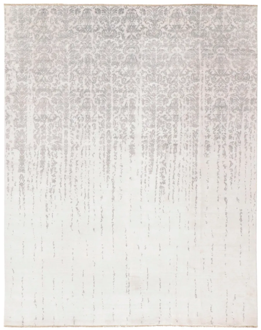 picture 1 Elegant white-gray exclusive 3D carpet - DAMASK 7092