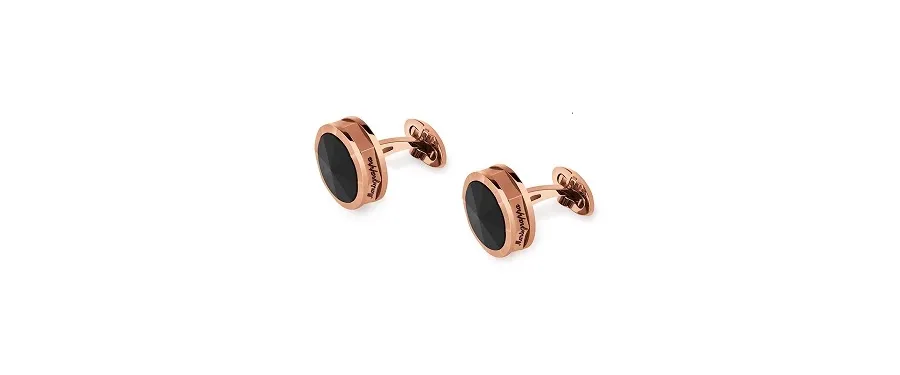 picture 2 Onyx NeroUno Rose Cufflinks