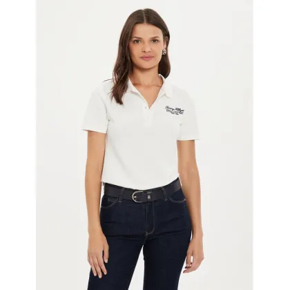 Zdjęcie Tommy Hilfiger Polo Script WW0WW43624 Écru Slim Fit