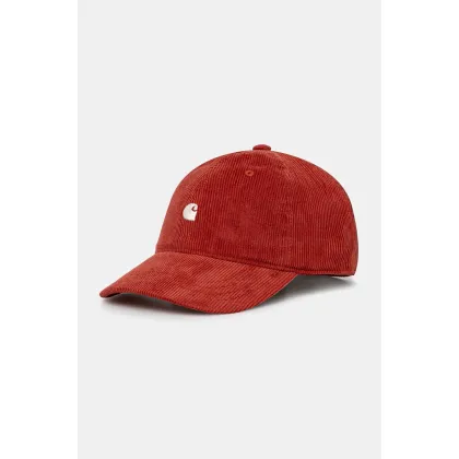 Zdjęcie Carhartt WIP czapka z daszkiem Harlem Cap kolor czerwony gładka I028955.2OYXX