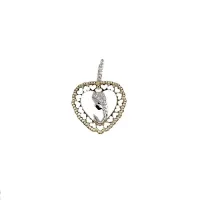 Zdjęcie Madonna z welonem błyszczącą i obrobioną płytką w kształcie serca o wymiarach 20x20mm.