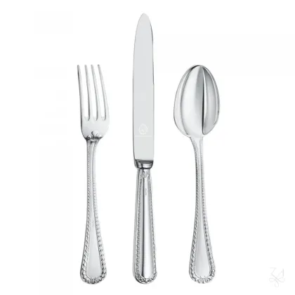 Zdjęcie Piękny zdobiony zestaw – widelec, nóż i łyżka dla dziecka – Zaramella Argenti