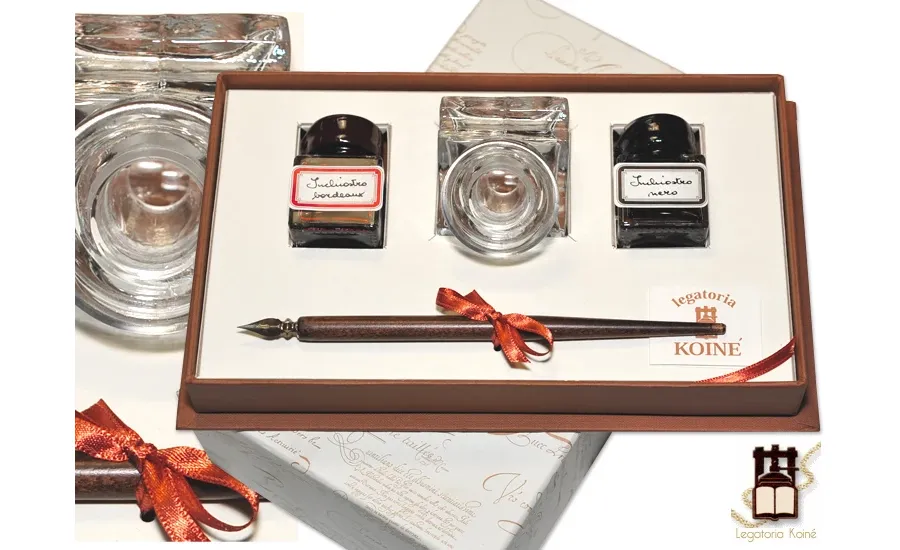 picture 1 Calamaio in vetro - Calligraphy set