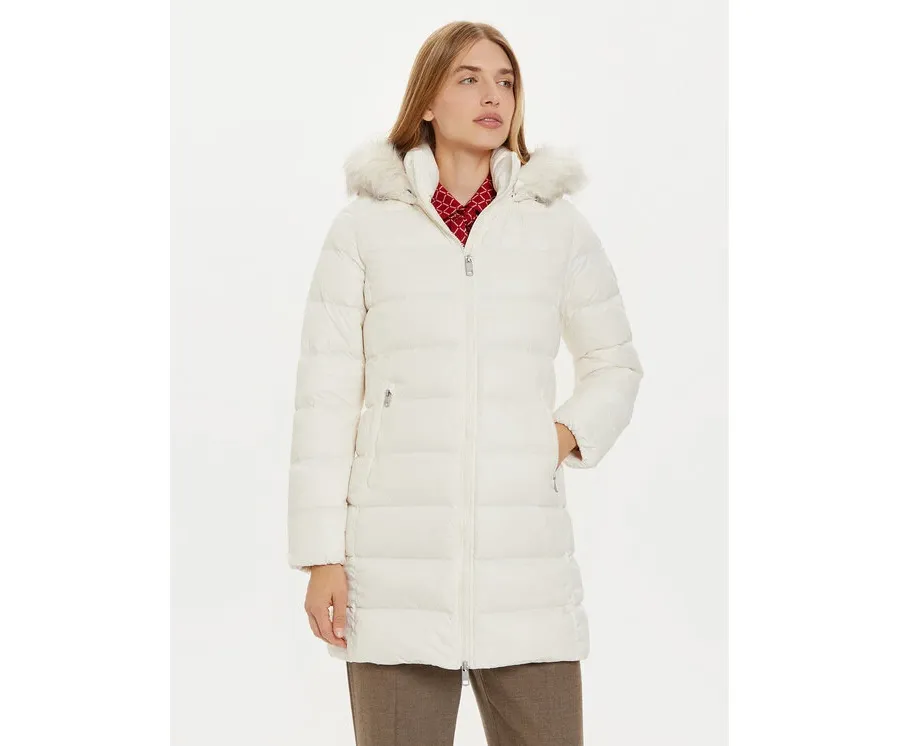 obrazek 1 Tommy Hilfiger Kurtka puchowa WW0WW43122 Écru Regular Fit