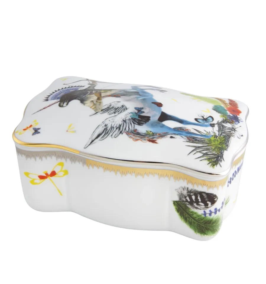 obrazek 1 Wyjątkowy pojemnik Caribe z porcelany z ozdobnym motywem inspirowanym tropikami - Vista Alegre