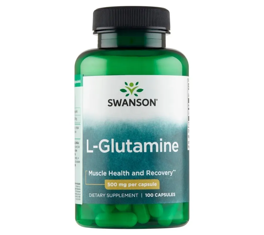 obrazek 1 Swanson L-Glutamina 500 mg Kapsułki