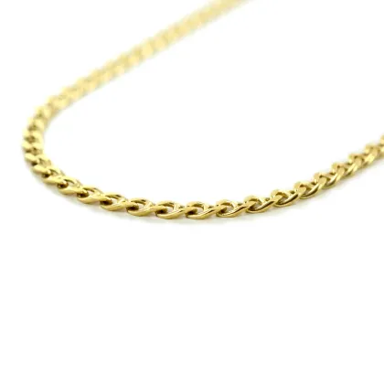 Picture Italian men's chain in 18-carat yellow gold - 50 cm