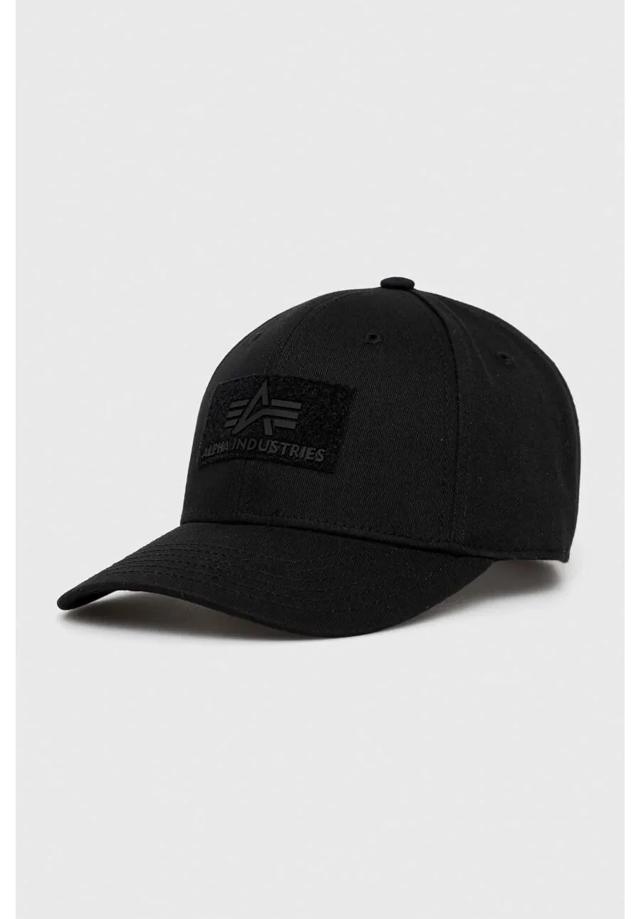 obrazek 1 Alpha Industries czapka bawełniana kolor czarny z aplikacją 168903.03-Black