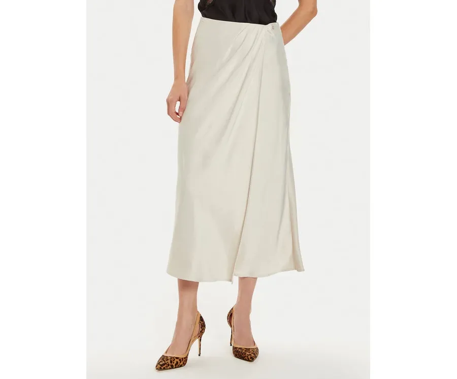 obrazek 1 Guess Spódnica midi Anastasia W4BD56 WGIG2 Écru Regular Fit