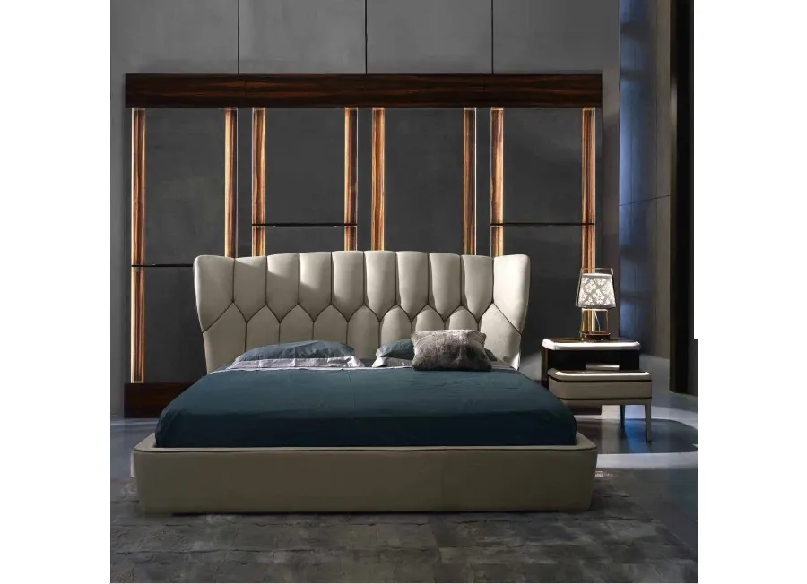 obrazek 4 Designerskie, włoskie łóżko wysokiej jakości, super king size - Ulivi Salotti
