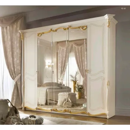 Zdjęcie Stylowa szafa 5 drzwiowa, drewniana z trzema lustrami z Włoch - Casa + 39
