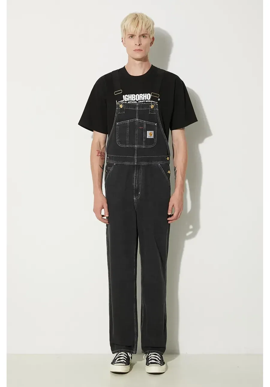 obrazek 1 Carhartt WIP ogrodniczki bawełniane Bib Overall kolor czarny I022946-BLACKSTONE