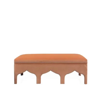 Picture Stylish, salmon-colored ALMENARA bench - Collecion Alexandra