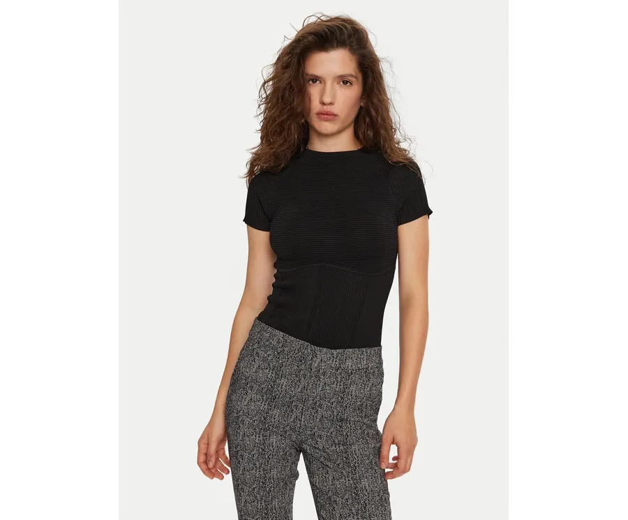 obrazek 1 STAUD Bluzka Tigereye R24F3105VN Czarny Slim Fit