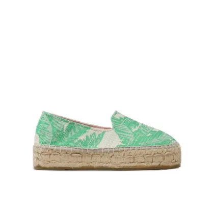 Zdjęcie Manebi Espadryle Cotton Jaquard Double Sole Espadrilles G 4.8 D0 Zielony