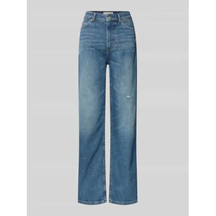 Zdjęcie Jeansy o kroju straight fit z efektem znoszenia