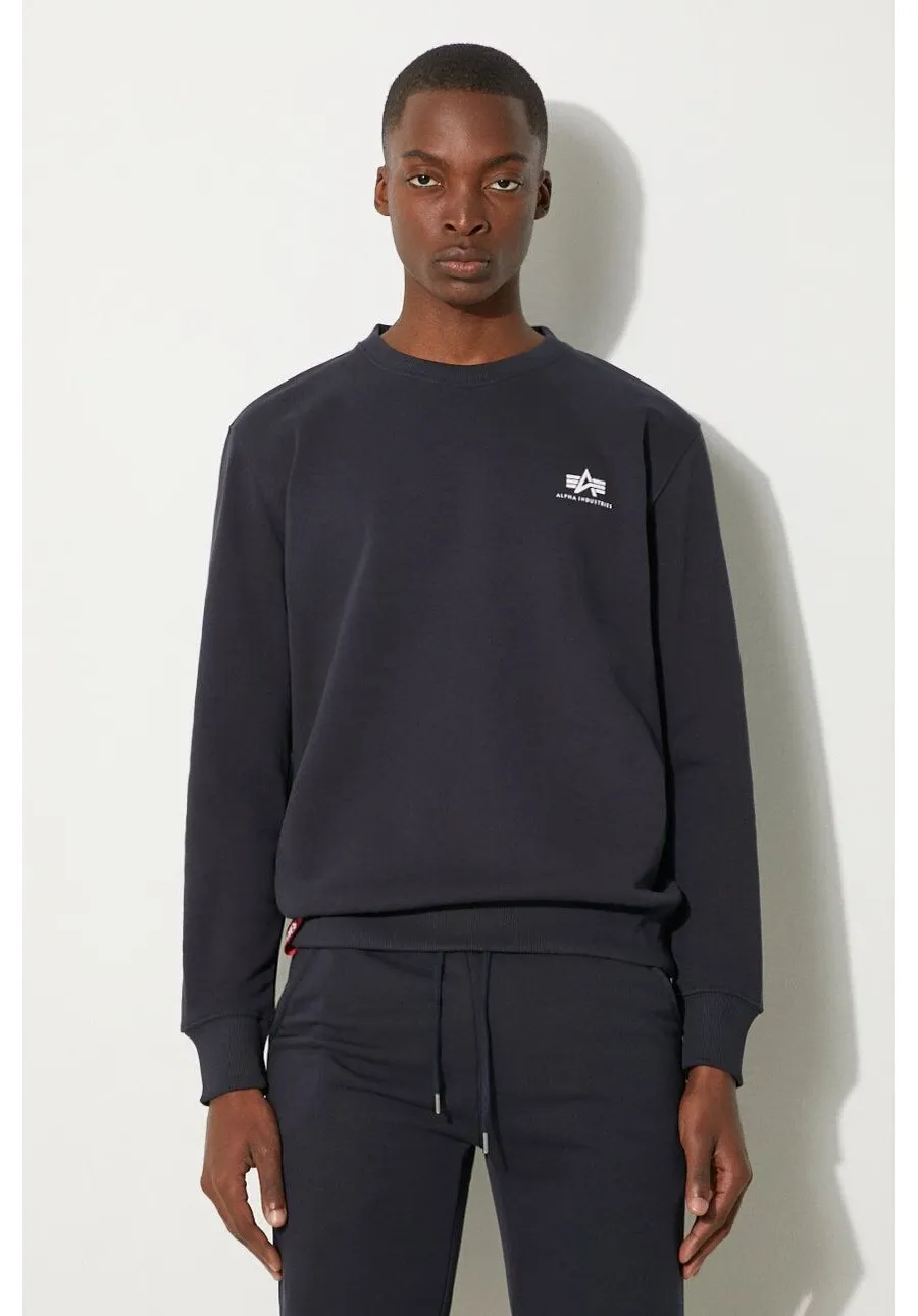 obrazek 1 Alpha Industries bluza męska kolor granatowy gładka 188307.07-GRANATOWY