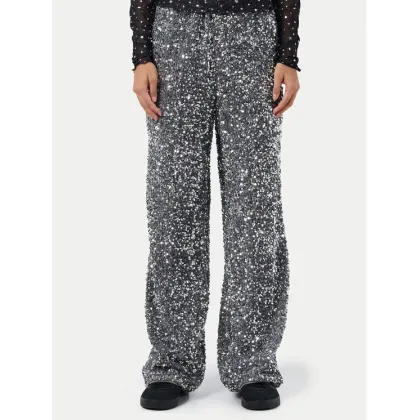 Zdjęcie Noisy May Spodnie materiałowe Mia 27032396 Srebrny Loose Fit