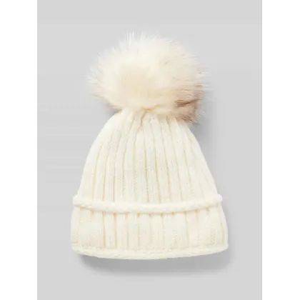 Zdjęcie Czapka z pomponem i fakturowanym wzorem