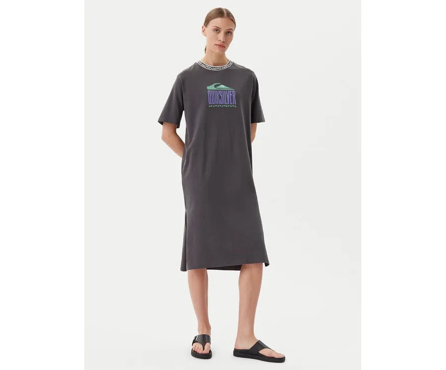 obrazek 1 Quiksilver Sukienka codzienna EQWKD03035 Szary Relaxed Fit