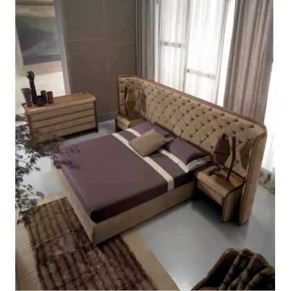 Zdjęcie Stylowe, designerskie łóżko z zagłówkiem, queen size - Ulivi Salotti
