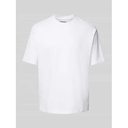 Zdjęcie T-shirt z prążkowanym okrągłym dekoltem