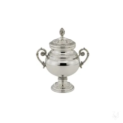 Picture Beautiful, stylish silver sugar bowl with a sophisticated shape - Zaramella Argenti