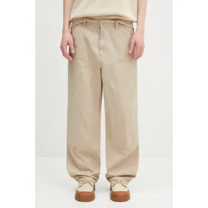 Zdjęcie Carhartt WIP spodnie bawełniane Double Knee Pant męskie kolor beżowy w fasonie chinos I034795.G102
