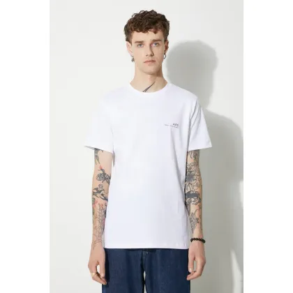 Zdjęcie A.P.C. t-shirt bawełniany Item F kolor biały z nadrukiem COEOP.H26904-WHITE