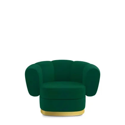 Zdjęcie Genialny fotel z metalową podstawą H.78xL.125xP.100 cm