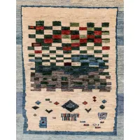 Picture Colorful woolen rug handmade from Iran - Jordan