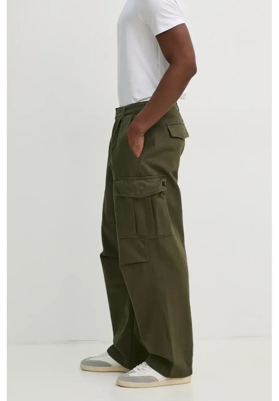 obrazek 1 Alpha Industries spodnie bawełniane Aircraft kolor zielony w fasonie cargo 146200